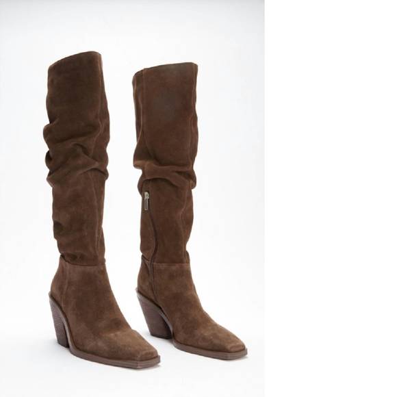 Nwt vince camuto alimber scrunch knee boot in sable - Picture 1 of 2